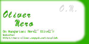 oliver mero business card